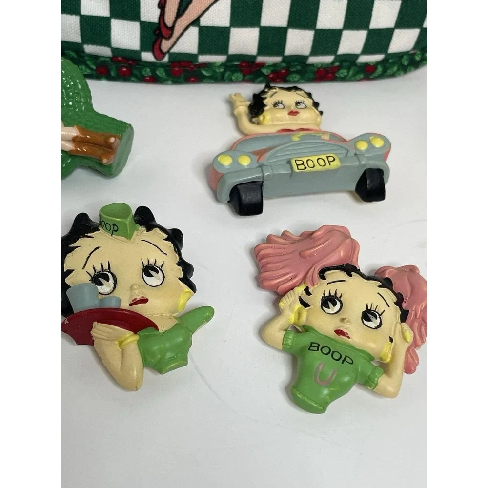 Betty Boop Lot 4 3D Refrigerator Magnet Cactus Keychain 1994 Pot Holder Vintage